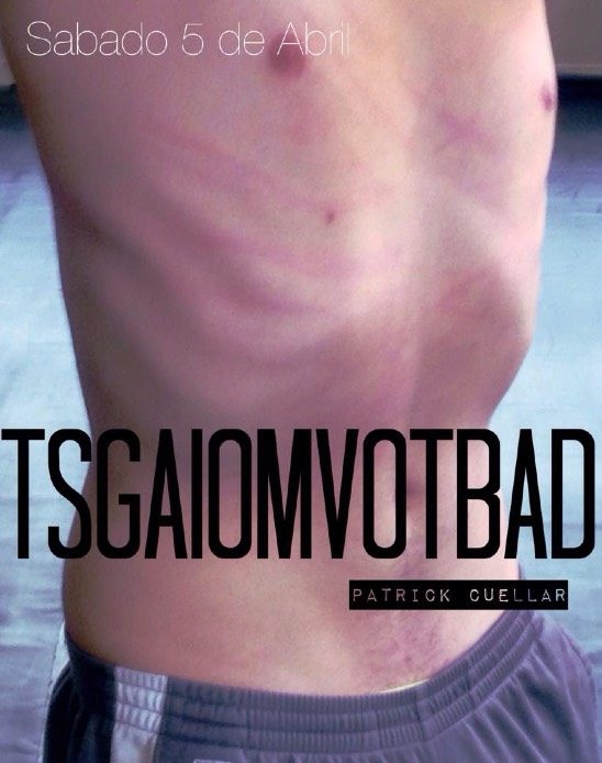 Poster for TSGAIOMVOTBAD showing a torso marked with bruises.